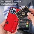thumbnail image 5 of TECH CIRCLE Case for iPhone 15 Pro (6.1") 2023 - Lightweight Leather Phone Case with Stand & Card Holder & Buckle & Hand Strap, Protective Functional Cover, Red, 5 of 8
