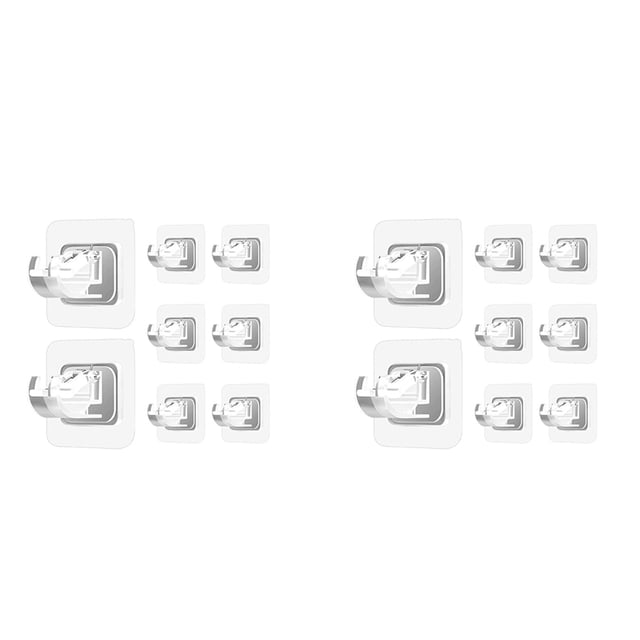 16 Pcs Supports de Tringle à Rideau Sans Perçage Crochets de Support de Tringle à Rideau Crochets de Tringle à Rideau Sans Clou Crochets de Tringle à Rideau pour la Maison