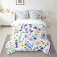 thumbnail image 2 of Castle Fairy Teenagers Spring Garden Flowers Twin Bedding Sets 7-Piece,Vintage Chic Floral Bedding Comforter Set Microfiber,Watercolor Purple Blossoms Breathable Sheet Sets,Breathable Home Decor, 2 of 8