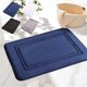 thumbnail image 1 of Esterilla absorbente para el baño - alfombra de espuma esponja de 40x60cm, entrada antideslizante y felpuda de inodoro, impermeable y lavable, gris/blanco/azul, 1 of 8