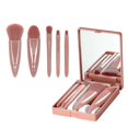 thumbnail image 1 of Easy-taken Travel Makeup Brush Set, 5pcs Mini Complete Function Cosmetic Brushes Kit (5pcs With Mirror),jxlgv, 1 of 5