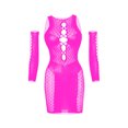 thumbnail image 2 of LSLJS Robe Moulante en Maille Diamant à Haute Élasticité pour Femmes, Ensembles de Lingerie, 2 of 7