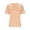 Beige, variant on Women's Casual V Neck Short Sleeve T Shirt, Beige Loose Fit Everyday Tunic Top, Size XL