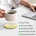 thumbnail image 3 of Yellow Gray Stripes Coasters Set of 4, Absorbent Coasters for Drinks, Watercolor Modern Abstract Minimalist Coaster for Desk Coffee Table Protection, Home Decor House Warming Gifts 4", 3 of 8