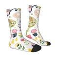 thumbnail image 3 of Uemuo Spring Flowers Birds Pattern Women's Crew Socks, Soft Durable Breathable Moisture-Wicking with Odor Control Cotton socks, 3 of 9