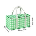 thumbnail image 3 of Insulated Picnic Bag | Large Capacity Foldable Cooler Tote for Food & Drinks | Durable Non-Woven Fabric | Thick Aluminum Foil Lining | Lightweight Portable | 35x20x20cm | Green or Yellow, 3 of 6