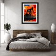 thumbnail image 3 of Stephen Chambers 25x32 Black Ornate Wood Framed With Double Matting Wall Art Titled - Pumpjack Orange, 3 of 6