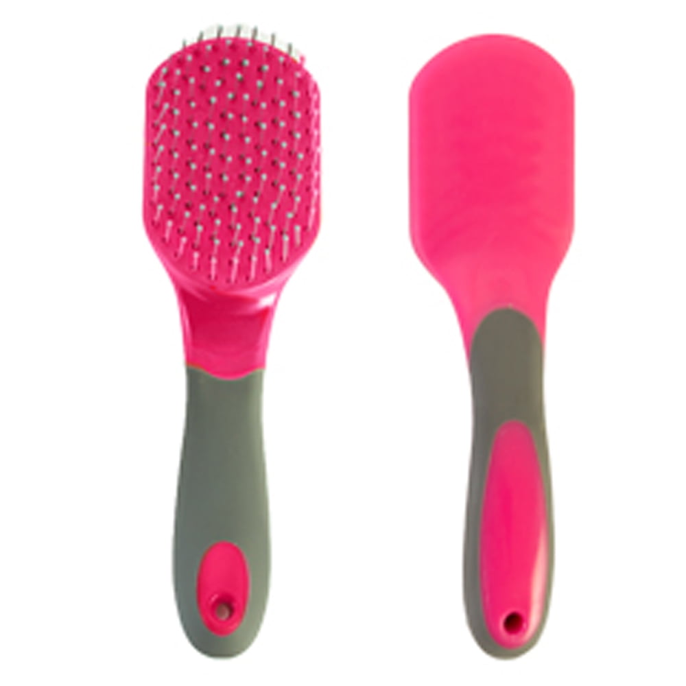 Hilason Soft Touch two tone Horse Mane & Tail Brush Rose