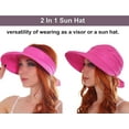 thumbnail image 2 of Sombreros Simplicity para mujer, visera convertible para playa con protección solar UV UPF 50+, 2 of 5