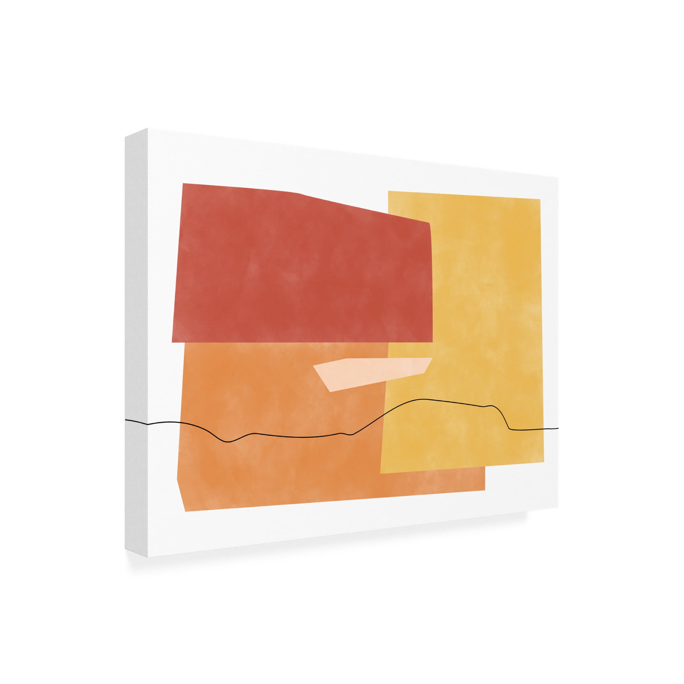 Trademark Fine Art Elena Ristova abstractyellow20 Canvas Wall Art