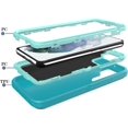 thumbnail image 4 of Galaxy S22 Plus Case for Samsung Galaxy S22 Plus Case Military Drop Shockproof  Heavy Duty Rugged 3 in 1 Protection Cover for Galaxy S22+ Plus Phone Case (Teal+Light Green), 4 of 9