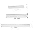 thumbnail image 2 of Masteelf 6pcs Aluminum Ruler Set Metal Ruler Set Woodworking Measuring Ruler Drafting Tools Architect Ruler For Students Engineers, 2 of 8