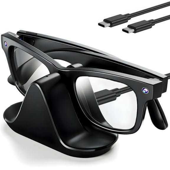 Charging Station for Meta Wayfarer/Skyler/Headliner, Compact Charger, Compatible with Oakley HSTN, LED Indicator, Space Gray