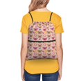thumbnail image 4 of Naloa colorful Butterfly Daisy Drawstring Backpack String Bag Cinch Water Resistant for Gym Shopping Sport Yoga, 4 of 6