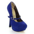 thumbnail image 2 of Ellie Shoes E-633-PAYTON-V 6"Fetish Womens Pump In Velvet. 5 / Blue, 2 of 6