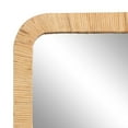 thumbnail image 3 of Kate and Laurel Rahfy Boho Rectangle Rattan Wall Mirror, 24 x 36, Natural Wood, Decorative Rounded Rectangular Mirror with Authentic Rattan Frame for Bathroom Vanity Mirror, 3 of 9