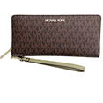 thumbnail image 2 of Michael Kors Jet Set Travel Large Continental Wallet Mk Brown Green Light Sage, 2 of 7