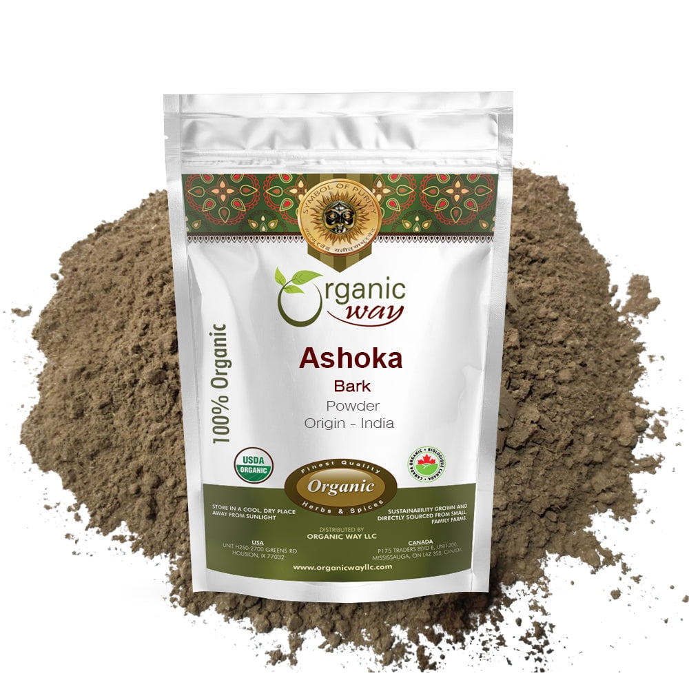 Organic Way Ashoka Bark Powder (Saraca asoca) Organic & Kosher