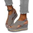 thumbnail image 1 of Sandalias de cuña antideslizantes con suela gruesa informal para mujer-AM, 1 of 1