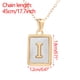 thumbnail image 3 of Collar para mujer, joyería para mujer, collar de acero inoxidable con letras para mujer, oro, titanio 26, collar con colgante inglés., 3 of 4