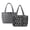 Black - Musical Note, variant on ZUXONGSY Farm Print Fashion Reversible Tote Bag for Women – Lightweight Quilted Shoulder Bag with Trendy Prints & Classic Side