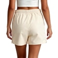 thumbnail image 5 of Womens Sweat Shorts Quick Dry Shorts for Womens Summer Cooling Lightweight Shorts Elastic Waist Fitness Sports Bottoms Beige S, 5 of 7