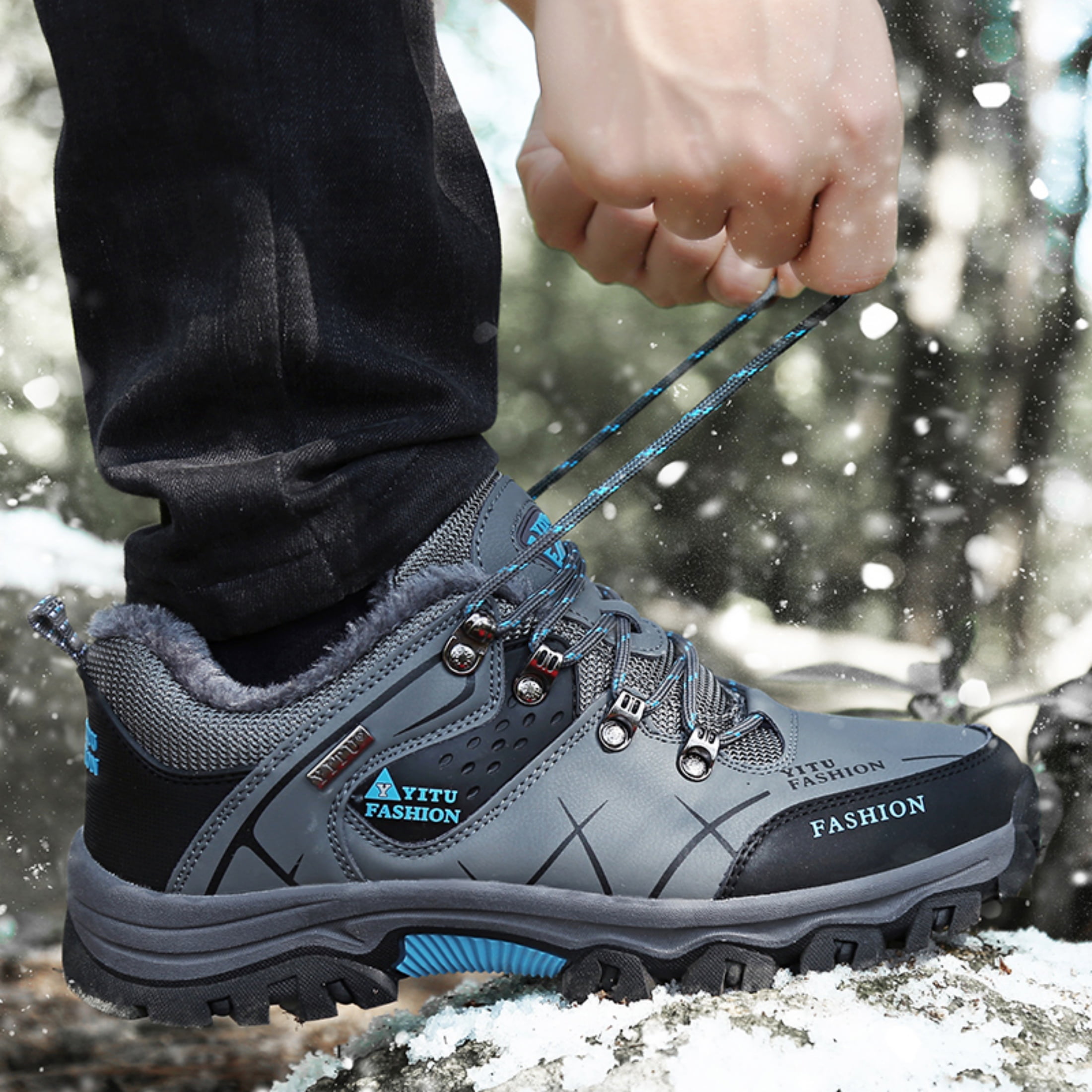 SKIUHS Men's Hiking Shoes – Insulated & Breathable All-Terrain Options, Non-Slip Waterproof Outdoor Trail Shoes