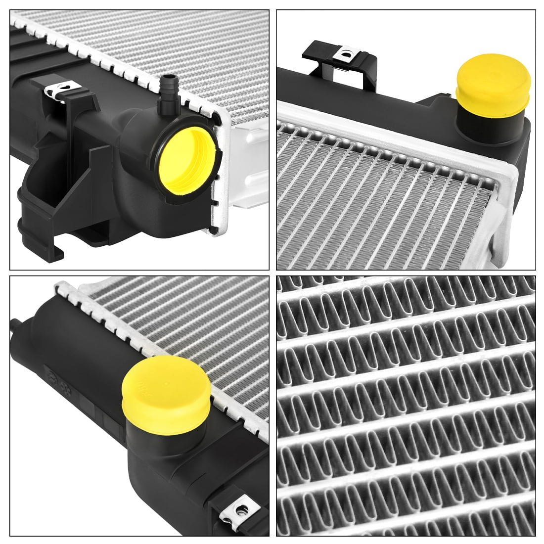 LEDKINGDOMUS Aluminum Radiator for 1994-2000 2002 Dodge Ram 2500 Ram 3500 5.9L L6 Diesel OEM Replacement (No Cap Included)
