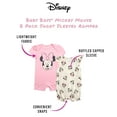 thumbnail image 6 of Disney Baby Girls Romper - 2 Pack Minnie Mouse Pooh Little Mermaid Short Sleeve Bodysuit (Newborn/Infant), 6 of 7