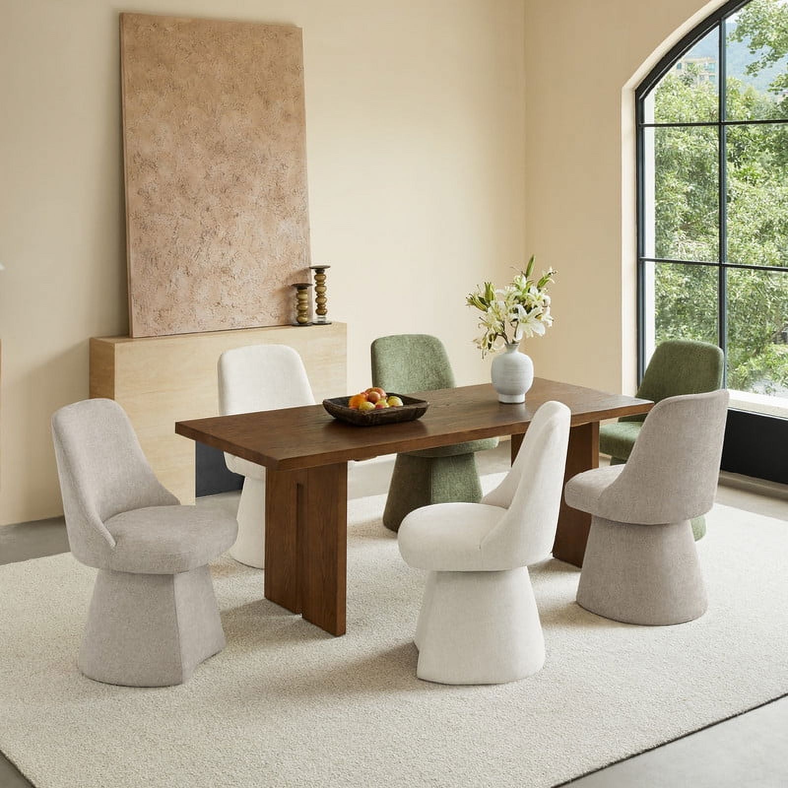 CHITA Upholstered Swivel Dining Chair
