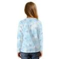 thumbnail image 4 of Xoenoiee Axolotl Scarf Capybara Snowflake Print Girls Casual Front Tie Top Christmas Lightweight Sweatshirt Long Sleeve Crop Tops Loose Fit Pullover Active T-Shirts, 9-10 Years, 4 of 7