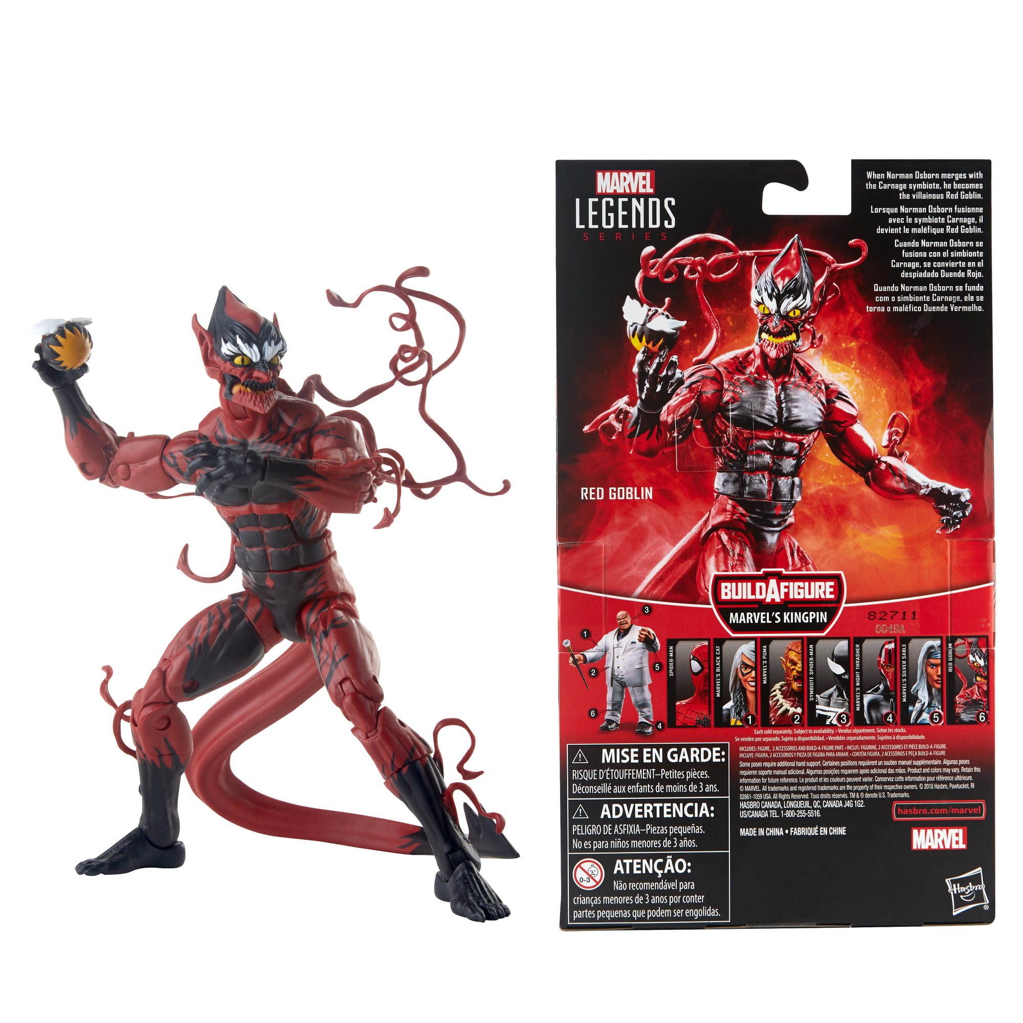 Spider-Man Legends Series 6-inch Red Goblin, Ages 4 and Up 