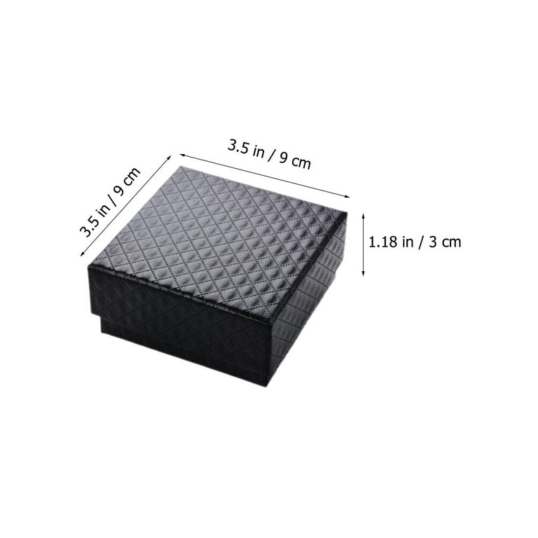 6pcs Empty Small Jewelry Gift Box Jewelry Gift Packaging Box Proposal Ring Packing Box with Sponge Liner, Adult Unisex, Size: 9X9X3CM, Grey Type