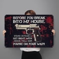 thumbnail image 3 of Placa Metal Vintage Pintura Hierro Rectangular Pistola Pared Del 40x30cm, 3 of 9