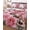 Pink, variant on Quilt King Size Bedding Set, Pink Roses Reversible Summer Quilt 3 Pieces, Spring Floral Elegant Pastoral Butterfly Retro Lightweight Bedspreads Coverlets with 2 Pillow Shams for All Seasons