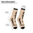 thumbnail image 2 of Zufioo Child And Lion Sketch Print Children's Mid-tube Socks, Contrast Color High Elastic Sports Socks - Sweat-absorbent, Warm, Suitable for Children Aged 6-10, 2 of 5