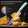 thumbnail image 3 of Rainbow 15-Piece Knife Set with Acrylic Block – Stainless Steel Kitchen Knives, Chef, Carving, Bread, Steak Knives, Utility, Paring Knife, Shears & Sharpener – Non-Stick, Durable & Sharp – Ideal Gift, 3 of 8