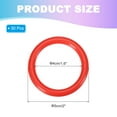 thumbnail image 2 of Uxcell 30Pcs 2" Plastic Ring-Toss Rings for Bottles Carnival Rings Red, 2 of 6