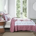 thumbnail image 5 of MarCielo  3 Piece Printed Quilt Set Lightweight Bedspread Set Lily Cosmetic Red - Queen, 5 of 6