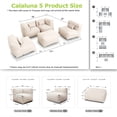 thumbnail image 2 of 5 Pieces Olefin Patio Conversation Set with Thickened Cushions 4-Seat Outdoor Furniture Set with Bean Bag Chairs (Light Beige), 2 of 8