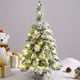 thumbnail image 1 of Árbol de Navidad blanco con luces LED integradas | Decoración navideña con temática de nieve para escritorio y hogar | 3 tamaños disponibles, 1 of 5