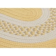 thumbnail image 2 of Colonial Mills 2' x 12' Yellow And White Oval Handmade Braided Area Runner Rug, 2 of 2