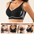 thumbnail image 2 of QYLUX Wireless Comfort Bra for Women - Full Coverage, Seamless, Soft Support, T-Shirt & Sports Bra for Everyday Wear,Black,2XL, 2 of 7
