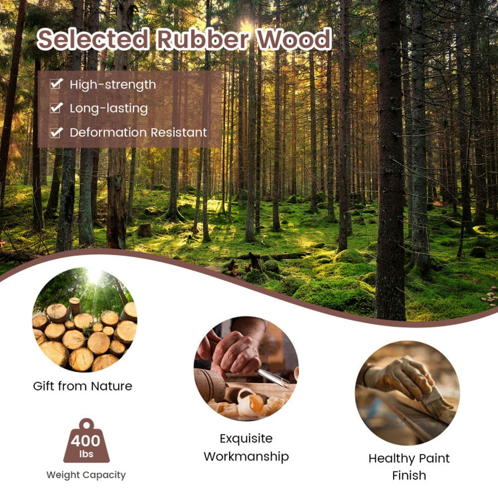 Demi Bonn Set of 2 Folding Dining Chairs with Padded Seat and High Backrest, Brown