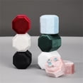 thumbnail image 4 of Giaone Velvets Wedding Rings Box Octagonal Storage Box Triple Rings Showcase Box, 4 of 8