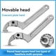thumbnail image 2 of Crescent Wrench Set Adjustable C-Pin Wrench Hook Wrench for Tightening and Locking of Vehicle Mechanical Round Heads, 2 of 5