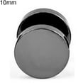 thumbnail image 4 of Frogued Men Cool Punk Round Black Stainless Steel Ear Stud Piercing Earrings 3mm - 14mm (Black,14mm), 4 of 13