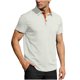 thumbnail image 2 of Ceisia Men's Slim Fit Short Sleeve Polo Shirt Herringbone Texture Color-Blocked Henley Collar Spring Summer Shirt Gift, 2 of 5