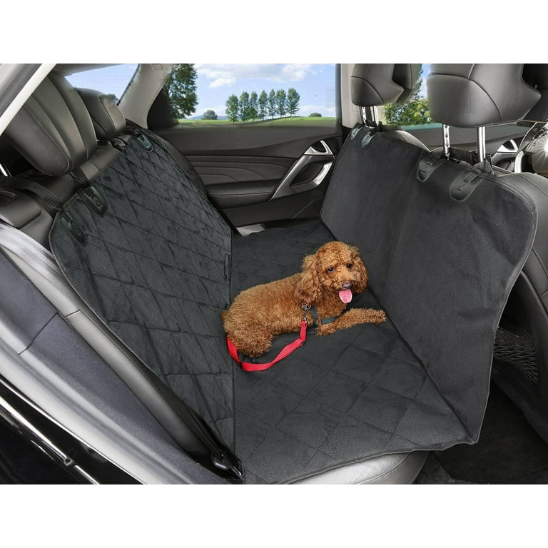 Hanjo Pets Car Dog Cover Back Seat - Car Hammock for Dogs Waterproof - Dog  Car Seat Cover for Backseat with Mesh Window Multiple Pockets for Car/SUV