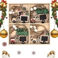 thumbnail image 2 of De Colgantes Colgantes De Madera Para Navidad, Adornos De Coche De Alce De Madera Para Decoración Navideña Diy 12 Uds. Vogacara HA045216-02, 2 of 6